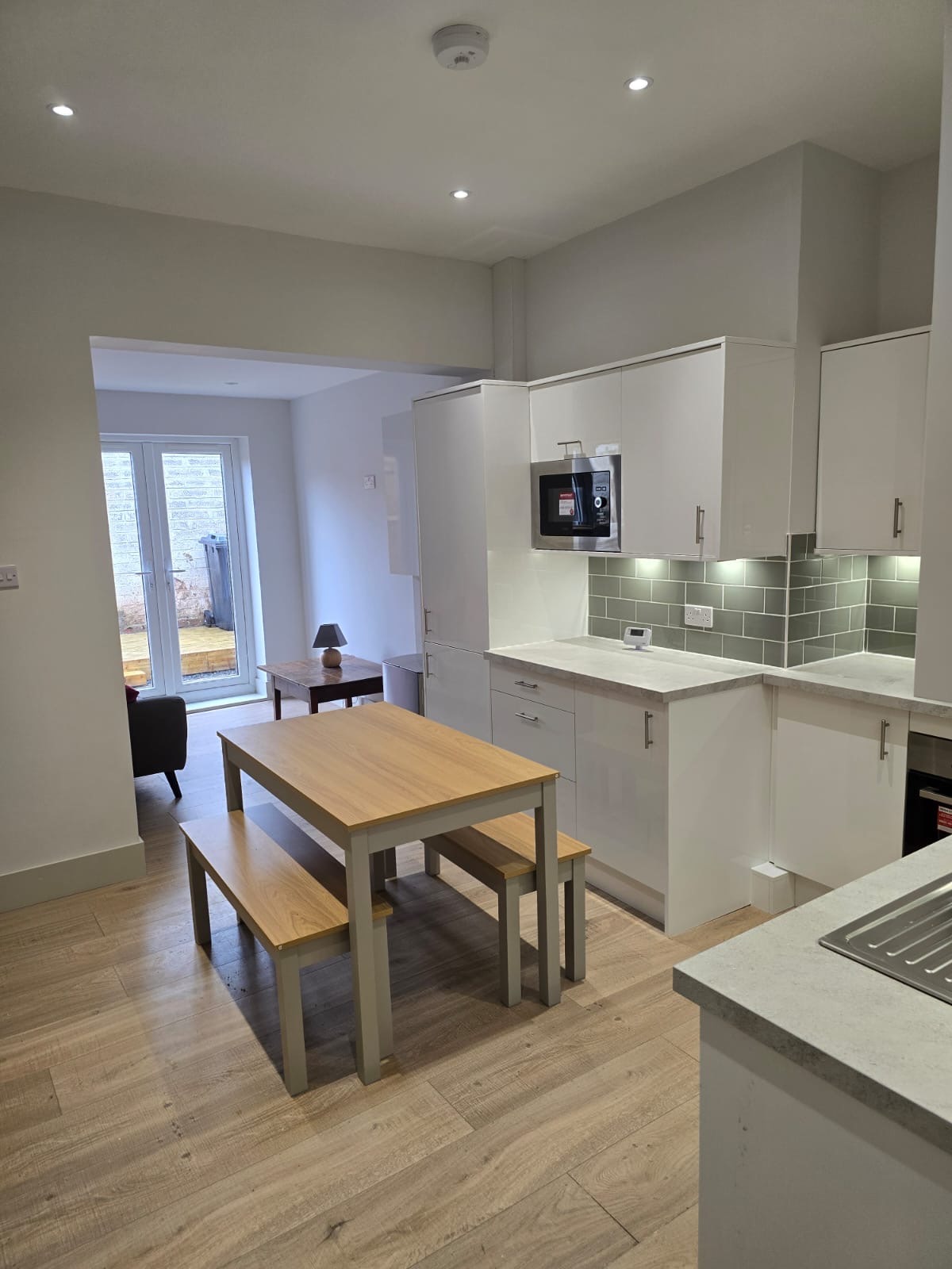 Kitchen and dining area of a refurbished UK house, prepared to the Decent Homes Standard